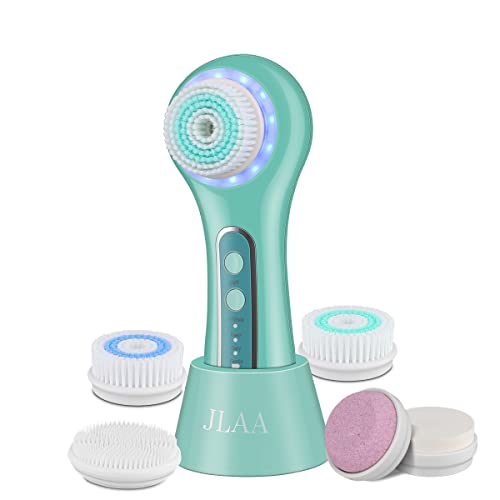 JLAA Electric Facial Cleansing Brush, Rechargeable IPX7 Waterproof Face Brush...