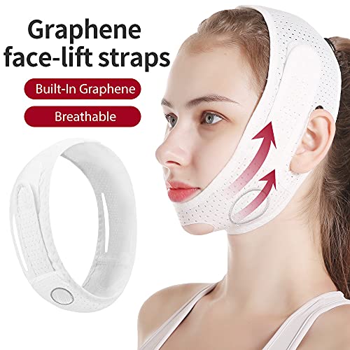 Face Slimming Strap, V Line Lifting Mask Double Chin Reducer Reusable Breatha...
