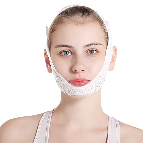 Face Slimming Strap, V Line Lifting Mask Double Chin Reducer Reusable Breatha...