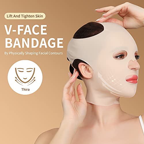 Full Face Lift Sleeping Belt, Reusable Facial Slimming Mask Cheek Chin Slimmi...