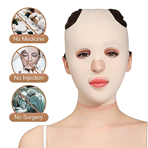 Full Face Lift Sleeping Belt, Reusable Facial Slimming Mask Cheek Chin Slimmi...