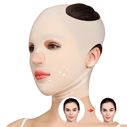 Full Face Lift Sleeping Belt, Reusable Facial Slimming Mask Cheek Chin Slimmi...