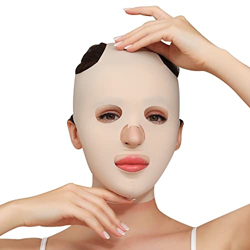 Full Face Lift Sleeping Belt, Reusable Facial Slimming Mask Cheek Chin Slimmi...