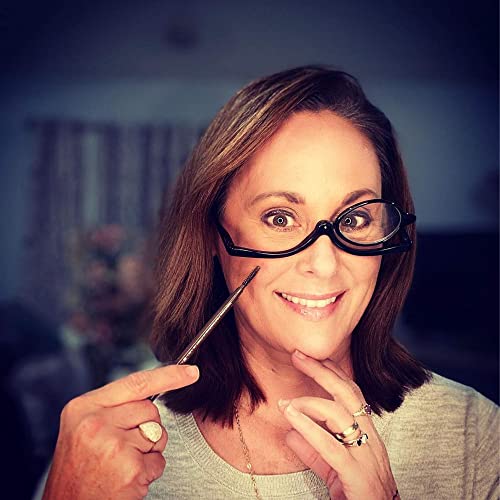 JM 2 Pairs Makeup Reading Glasses Magnifying Flip Down Cosmetic Readers for W...