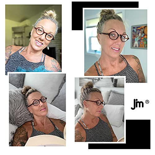 JM Set of 4 Round Reading Glasses Spring Hinge Readers Men Women Glasses for ...