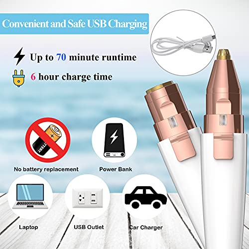 Eyebrow Razor,Face Hair Removal for Women, Hair Remover, (USB Rechargeable), ...