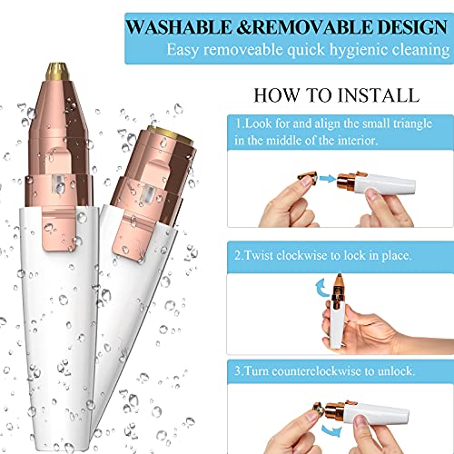 Eyebrow Razor,Face Hair Removal for Women, Hair Remover, (USB Rechargeable), ...