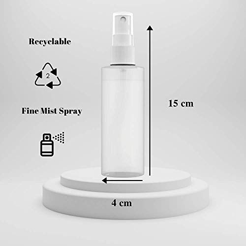 【Made In USA】Plastic Spray Bottle Fine Mist 4 Oz (120ml) – Refillable, Reus...