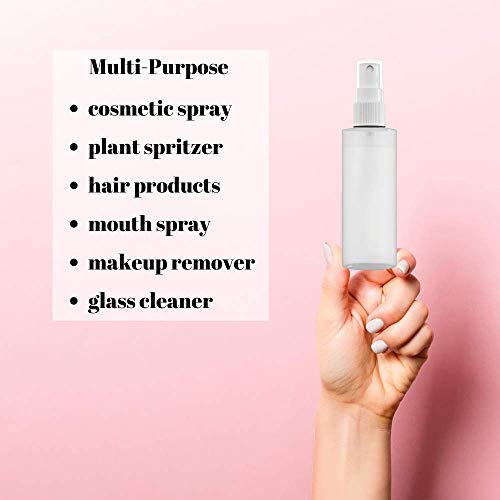 【Made In USA】Plastic Spray Bottle Fine Mist 4 Oz (120ml) – Refillable, Reus...