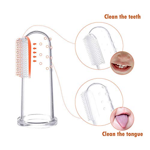 Baby Finger Toothbrush for Training Teething - Infant & Toddles & Lids Teeth ...