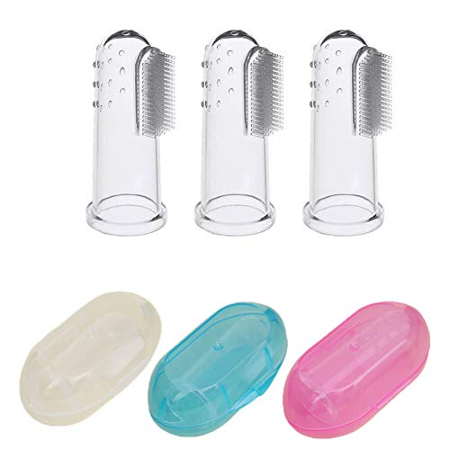 Baby Finger Toothbrush for Training Teething - Infant & Toddles & Lids Teeth ...