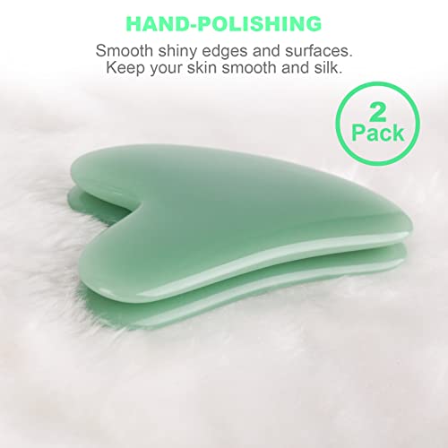 [2-Pack] Gua Sha Facial Tools, Jocule Unbreakable Natural Guasha Tool for Fac...