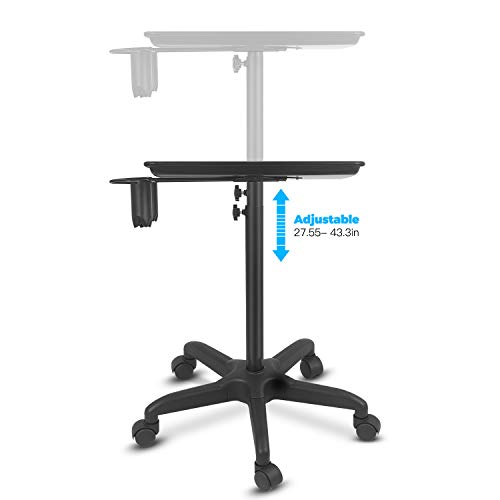 johgee Premium Aluminum Salon Tray Cart Adjustable Height Storage Tray W/Acce...
