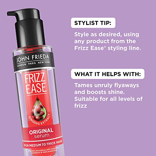 Frizz-Ease Hair Serum Original Formula, Anti-Frizz Heat Protecting, 1.69 oz, ...
