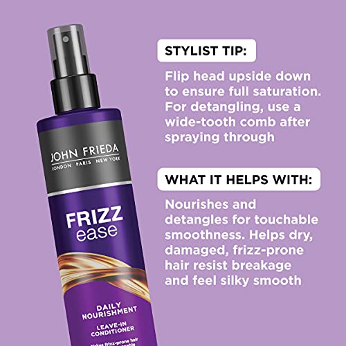 John Frieda Frizz Ease Nourishing Leave-in Conditioner for Frizz-prone Hair, ...