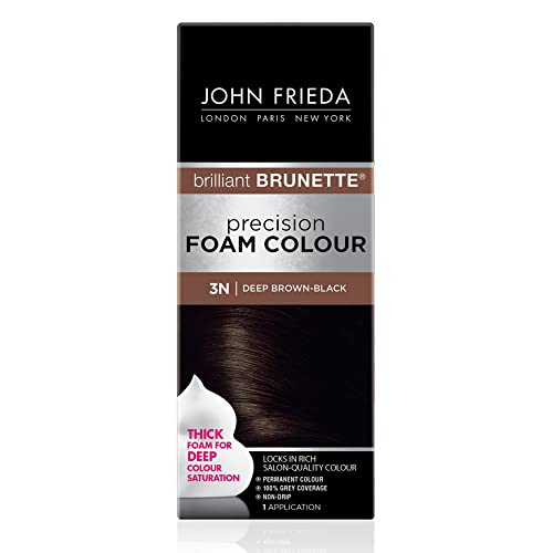 John Frieda Precision Foam Colour, Deep Brown Black 3N, Full-coverage Hair Co...