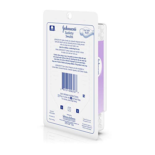 Johnson & Johnson Johnsons Safety Swabs 55 Count Peg (Pack of 4)