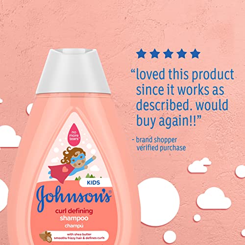 Johnson's Baby Curl-Defining, Frizz Control, Tear-Free Kids' Shampoo with She...