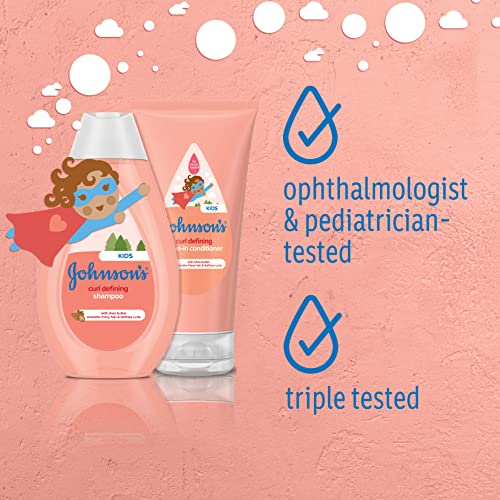 Johnson's Baby Curl-Defining, Frizz Control, Tear-Free Kids' Shampoo with She...