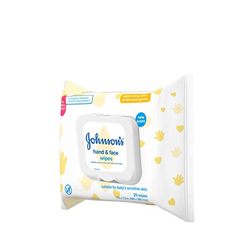 Johnson's Baby Disposable Hand & Face Cleansing Wipes to Gently Remove 99% of...