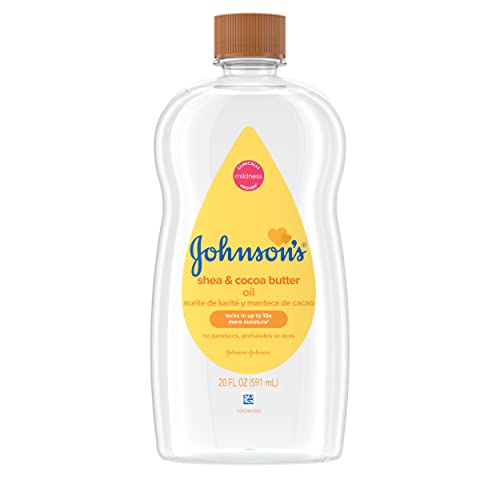 Johnson's Baby Oil, Mineral Oil Enriched with Shea & Cocoa Butter to Prevent ...