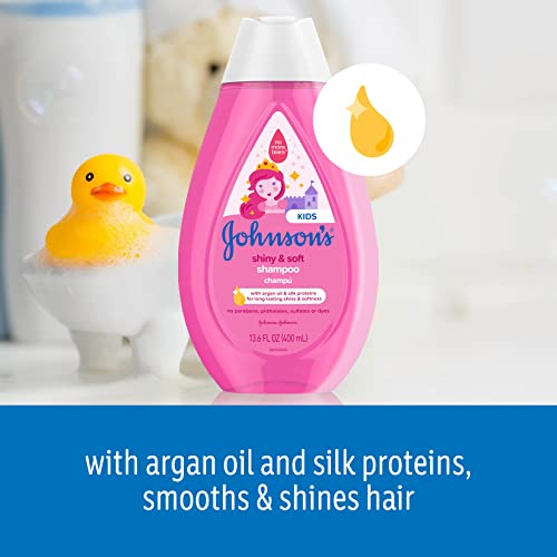 Johnson's Baby Shiny Soft TearFree Kids' Shampoo with Argan Oil Silk Proteins...