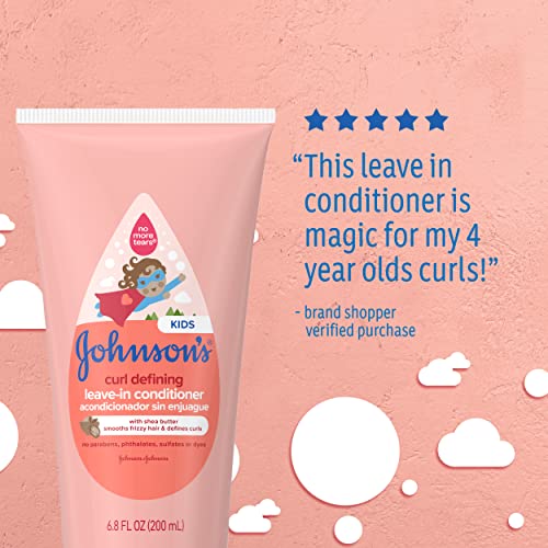 Johnson's Curl Defining Tear-Free Kids' Leave-in Conditioner with Shea Butter...