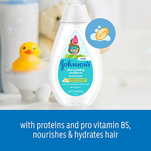 Johnson's Ultra-Hydrating Tear-Free Kids' Conditioner with Pro-Vitamin B5 & P...