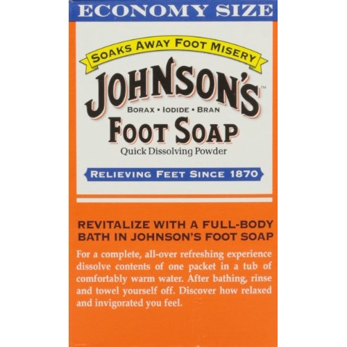 Johnson's Foot Soap Quick Dissolving Powder, 8 Packets (Pack of 4)