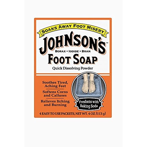 Johnson's Foot Soap Quick Dissolving Powder, 8 Packets (Pack of 4)