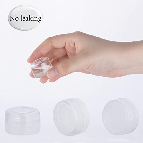 25PCS 5 Gram Sample Containers, 5ml Clear Jars with Lids, Empty Plastic Cosme...
