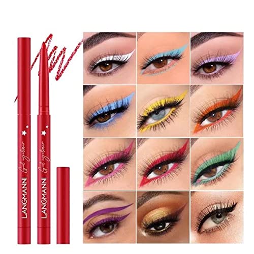 Eyeliner Set, 12 Colors Eyeliner, Matte Eyeliner Set Professional Eye Shadow ...