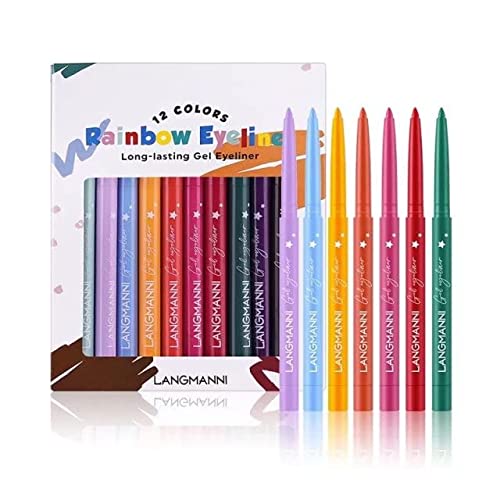 Eyeliner Set, 12 Colors Eyeliner, Matte Eyeliner Set Professional Eye Shadow ...