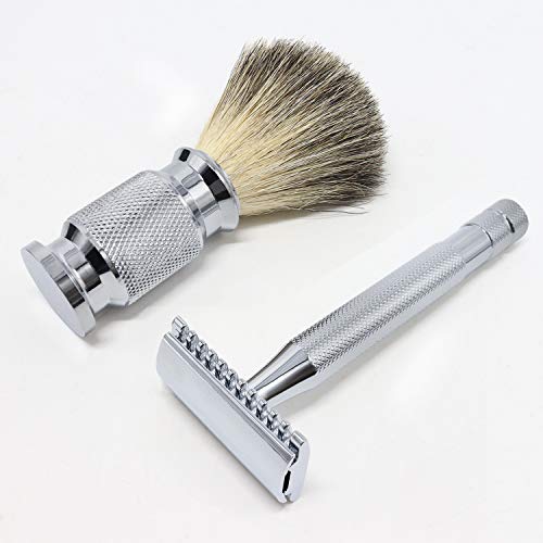 Jolitac Wet Shaving Kit For Men - Badger Hair Shaving Brush, Shaving Stand, S...
