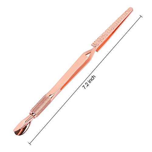 Rose Gold Stainless Steel Nail Art Tools Pinching Cuticle Pusher and Cuticle ...