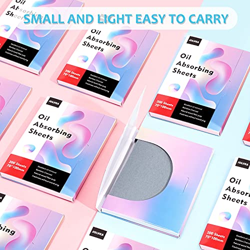 JOLVKA Oil Absorbing Sheets Film (200 Sheets), Oil Control Blotting Paper, Ba...