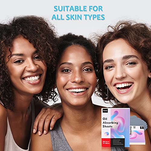 JOLVKA Oil Absorbing Sheets Film (200 Sheets), Oil Control Blotting Paper, Ba...