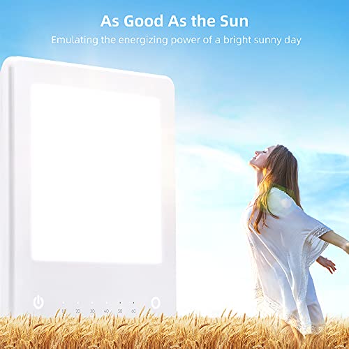 LED Light Therapy Lamp, UV-Free 10000 Lux Bright White Therapy Light, Touch C...