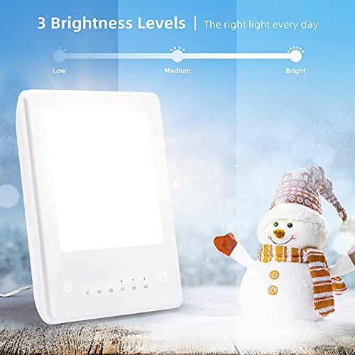 LED Light Therapy Lamp, UV-Free 10000 Lux Bright White Therapy Light, Touch C...