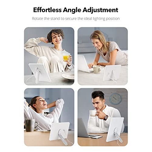 Light Therapy Lamp, Ultra-Thin UV-Free 10000 Lux Therapy Light, Timer Functio...