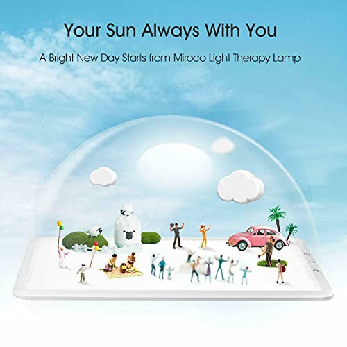 Light Therapy Lamp, UV-Free 10000 Lux Bright White Therapy Light, 90° Rotatab...