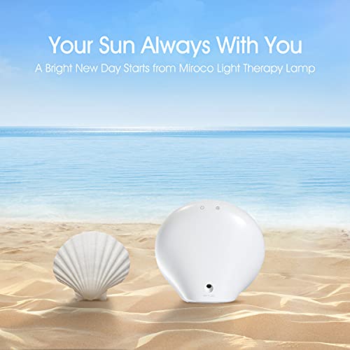 Light Therapy Lamp, UV-Free 10000 Lux LED Bright White Therapy Light, Touch C...