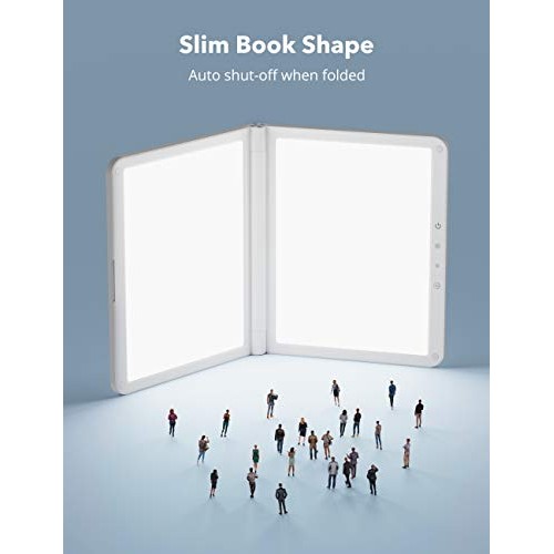 Light Therapy Lamp, UV-Free 10000Lux LED Therapy Light, Timer Function, Adjus...