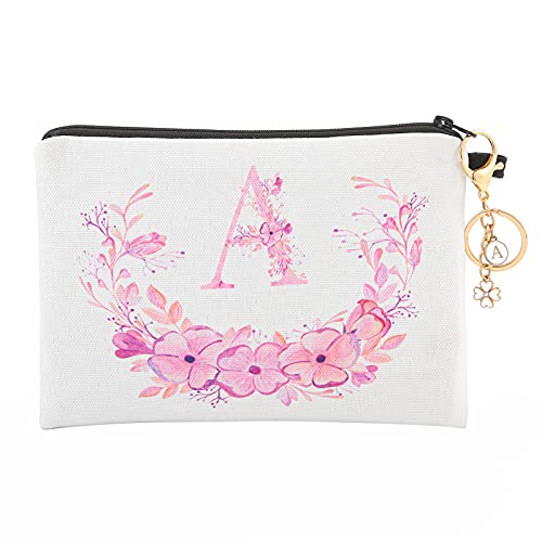 Makeup Bag Letters Zipper Pouch Travel Accessories Cosmetic Organizer (A)