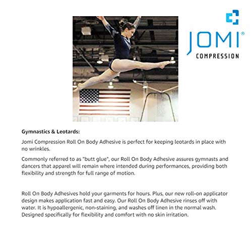 JOMI COMPRESSION Roll On Body Adhesive, Sweat Resistant, Washes Off With Ease...