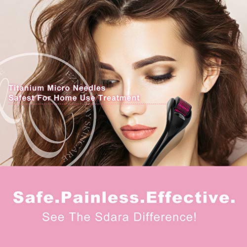 Derma Roller, Titanium Microneedle Roller for Face 540 Micro Needles New Cosm...
