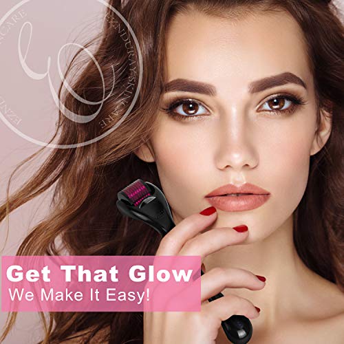 Derma Roller, Titanium Microneedle Roller for Face 540 Micro Needles New Cosm...