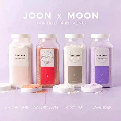JOON X MOON Bubbling Bath Fizz, (Champagne, 1 Pack), Soothing Bath Soak for R...