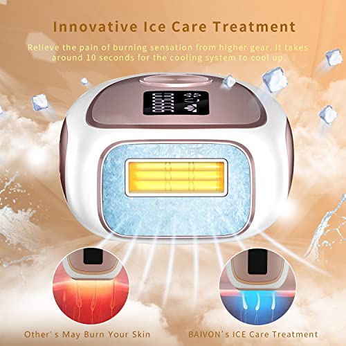 Laser Hair Removal with Cooling System, at-Home Permanent Hair Removal for Wo...