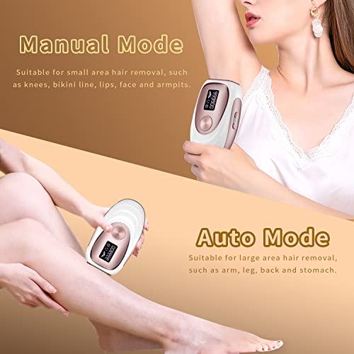 Laser Hair Removal with Cooling System, at-Home Permanent Hair Removal for Wo...